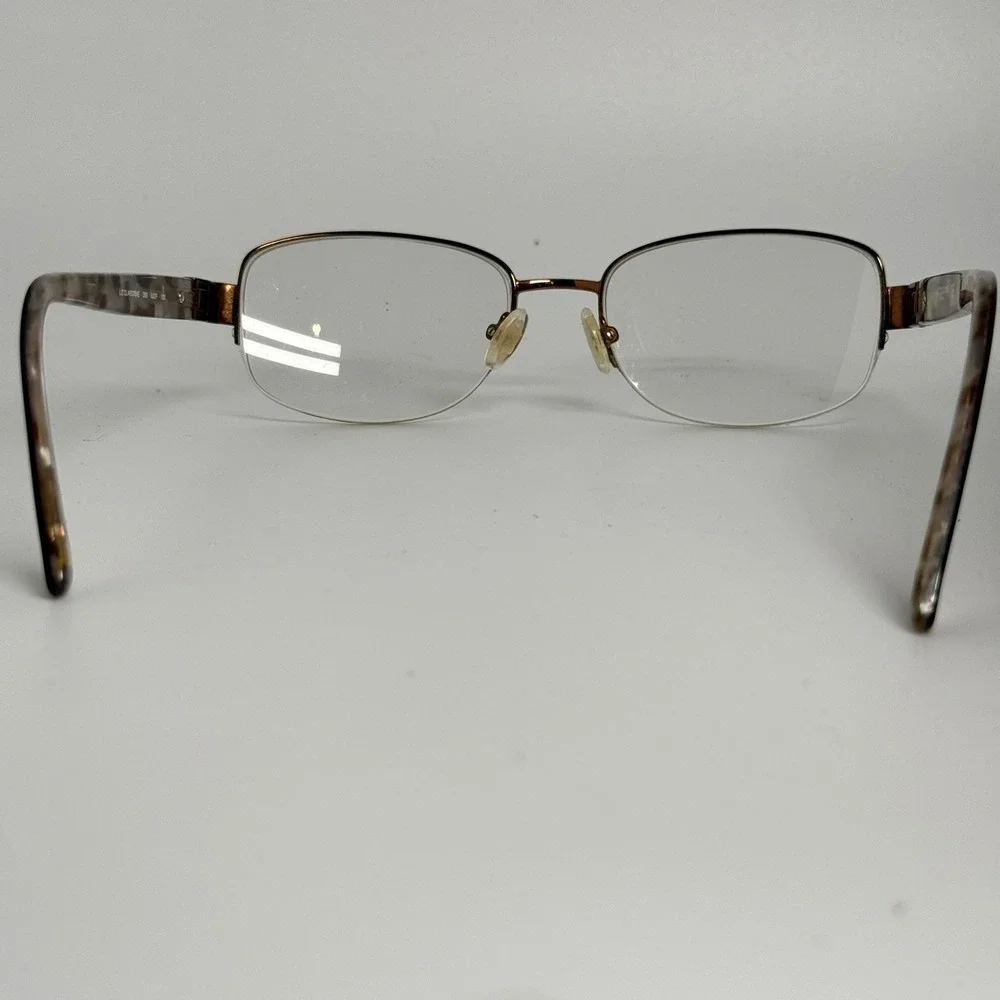 Liz Claiborne 359 0JDF Eyeglasses Copper Brown Tortoise Semi-Rimless Frames 135